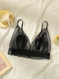 Women's sexy embroidered lace bra, transparent without steel ring gathering push ups fun and comfortable close fitting bra A2375