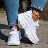 Orange Breathable Knitted Sneakers Women Comfort Slip On Mesh Sport Shoes Woman Plus Size 43 Thick Bottom Vulcanized Shoes Mujer