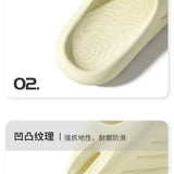 2026 New Indoor Bathroom Slippers For Women Men Leisure House Shoes Soft EVA Thick Sole Anti-slip Couples Home Beach Slides