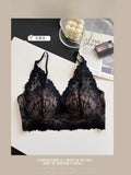 MOYISU Seamless French Bra Women Halterneck Lace Bustier One Cup Strappy Back Sexy Elegant Support CA Fast Delivery Comfort Wear