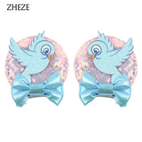 Christmas 2.8"Mouse Ears Hair Clips For Children Sequins Bow Hairpins Girls Festival Party DIY Hair Accessories
