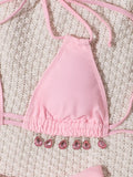2026 Halter Luxury Rhinestones Diamond Bikini Female Swimsuit Women Swimwear Two-pieces Bikini Set Bather Bathing Suit Swim Lady