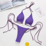 DEKA Brazilian Cross Bandage Bikini Set Women Lover Swimsuit Halter Swimwear Push Up Bikini Beachwear Sexy Bathing Suit