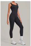 Summer Tight Yoga Jumpsuit Women Hollow Out Exposed Back Fitness Clothing Outwear Gym Running Workout Sports One Piece Suits