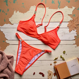 10 Colors V Neck Rhinestones Bikini Female Swimsuit Women Swimwear Padded Bather Bathing Suit Swim Two-pieces Bikini set K8138