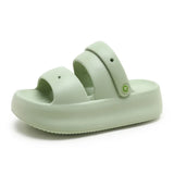 Women Summer Platform Sandals Thick Sole Home Street Slippers Soft EVA Girls Student Daily Walking Shoes 2 Way Wear Sandalias