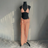New Summer Sexy 3 Pieces Suit Swimwear Women's Micro Bikini Set with Long Pants Cover Up Beachwear Backless Bathing Suit Holiday