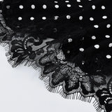 FDYOUI 2026 Woman Clothes Lace Patchwork Polka Dot Skirts Female Sexy Tight Short Skirt Black Party Night Club Dress Streetwear