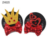 Christmas 2.8"Mouse Ears Hair Clips For Children Sequins Bow Hairpins Girls Festival Party DIY Hair Accessories
