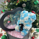 Rose Bear Gift 25cm Artificial Teddy Rose Bear with Box
