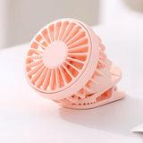 Solar Powered Portable Clip-On Fan Mini Fan Low Noise 3 Adjustable Wind Speeds USB Charging Multi-Functional Clip-On Fan