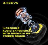 AREEVO PocketCLIP Wearable Speaker, IP67 Waterproof Bluetooth Speaker Clip-on Wireless Portable Speaker Hifi Stereo 10h Playtime