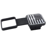 2 Inch American Flag Trailer Hitch Cover Metal Hitch Cover Fit For 2 Inch Hitch Receivers,2'' Rubber Hitch Tube Cover Plug