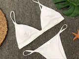 DEKA Women Sexy Solid Mini Micro Bikini Set Push-up padded Bra Thong Split Swimwear Female Bandage Bathing Suit Lacing Swimsuit