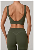 Running Sports Bra Women High Support Open Back Yoga Breathable Slim Fit Fitness Pilates Tank Top With Removable Pads