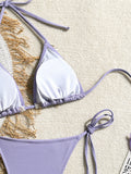 Shell Decoration Halter String Strappy Bikini Women Swimwear Female Swimsuit Two-pieces Bikini Set Ribbed Bathing Suit Swim Lady