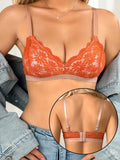 Women Lace Bralette Wireless With Padded Triangle Cup Comfortable Underwire-Free Lingerie Bra for Daily Home Light Sports MR2953