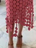 Dot Solid Minimalist Casual Skirt For Women High Waist Patchwork Zipper Irregular Hollow Out Skirts Female Fashion New OPM8