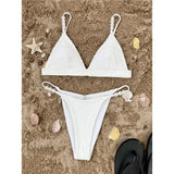 Sexy Pearls High Leg Cut Padded Bikini Female Swimsuit Women Swimwear Two-Pieces Bikini Set Bather Bathing Suit Swim Lady V4366