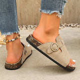 Fashion Buckle Summer Birken Slippers Women 2026 Plus Size 43 Platform Sandals Woman Clogs Thick Sole Beach Sandals Female