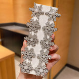 10-Pack Silver 3D Snowflake Hairpins for Women Elegant Winter Christmas Party Daily Outings Half-Updos Updos Styling Accessories