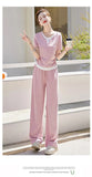 Knitted two-piece casual suit is loose and comfortable