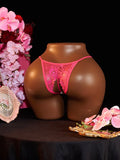 1Pcs Women Lace Beading Panties Ladies Erotict Crotchless Thongs G-string Lingerie Sexy Underwear Crotch-Pearls Ornament Briefs