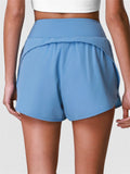 Summer Breathable Yoga Shorts V High Waist Pocket Loose Sports Pants Quick Drying Hip Lifting Running Training Fitness Shorts