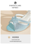 Sandals for Women's  New Summer Elegant Temperament High Heels Coarse Heels Fish Mouth Breathable Comfortable Fashion Pumps