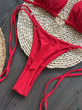 Heart-shaped Halter Micro Thong Bikini Female Swimsuit Women Swimwear Two-pieces Bikini Set Brazilian Bather Bathing Suit Swim
