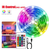 RGB LED Strip Lights 5050 SMD Bluetooth APP Control 24 Keys IR Remote Music Sync TV Backlight Decor Flexible 5V Led Tape Lamp