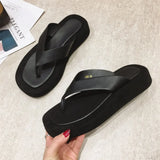 2025 Women's Flat Flip Flops Sandals Black White Summer Shoes Casual Outdoor Wear Beach Vacation Slides