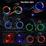 Bicycle Spoke Lights IP67 Waterproof LED Bike Wheel Lights Colorful Cycling Wheel Spoke Lamp Safety Warning Bike Accessories