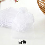 50pcs 7x9cm 9x12cm 10x15cm Sheer Organza Bags Wedding Party Candy Chocolate Bags Gift Pouches Jewelry Storage Drawstring Bags