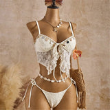S - XL Two-pieces Bikini set Bather Bathing Suit Swim Scalloped Tankini High Leg Cut Bikini Female Swimsuit Women Swimwear K8064