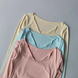 Women's yoga sports long sleeved, autumn and winter high-end slim fit small V-neck sports top fitness long sleeved T-shirt