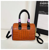 PU New Personality Stylish Shoulder Bags Design Patchwork Zipper 2025 Hot Sale Women's Bags Retro High Quality Women's Bags