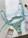 XS - L Glitter Sparkling Squins Bikini Female Swimsuit Women Swimwear Two-pieces Bikini Set Halter High Cut Bathing Suit Swim