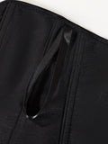 Push-Up Chest Support Glossy Fishbone Sexy Style Waist Cincher Tummy Control Top For Women Solid Color Pure Desire Charming JKOB