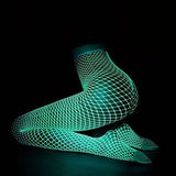 Stockings Women Lingerie Tights Party Sexy Fluorescent Socks High Stretch  Cosplay Long Socks Summer Ultra Thin Fishnet Sock