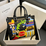 Design Patchwork Zipper 2026 Hot Sale Women's Bags Retro High Quality Women's Bags PU New Personality Stylish Shoulder Bags