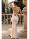 Backless Lace Up Trumpet White Party Dress Vestidos Para Mujer Sexy New in Long Dresses 2025 Spring Summer Elegant Sundress