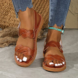 Summer Flats Rome Sandals for Women 2025 Woven Band Non Slip Beach Sandles Woman Plus Size 36-43 Back Strap Sandalias De Mujer
