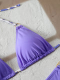 Triangle Halter Thong Bikinis 2026 Women Sexy Swimsuit Ring String Swimwear Female Bathers Bathing Swimming Swim Suit Beachwear