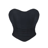 Women’s Niche Backless Mesh Cami Top, Strapless Bandeau Tank Vest, Super Breathable Minimalist Y2K Style for Outerwear