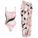 2026 Cut Out One Piece Swimsuit with Skirt Women Hollowen Swimwear Monokini Patchwork Bodysuit Bathing Suit Beach Wear
