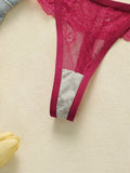 3 pairs of multi colored lace low waisted thongs sexy and hip lifting thongs, women's underwear C2770