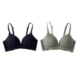 2Pcs/Set Underwear 3/4 Cup Push Up Bra Female S-XXL Seamless Bras For Women Non-wire Bra Sexy Lingerie