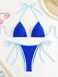 2025 Triangle Halter Bikini Sexy Brazilian Swimsuit Women String Swimwear Female Bathers Bathing Swimming Swim Suit Beachwear