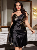 Plus Size Women's Nightdress Elegant Fashion Prints Pajamas Comfortable Snd Sexy Dress For Home Party